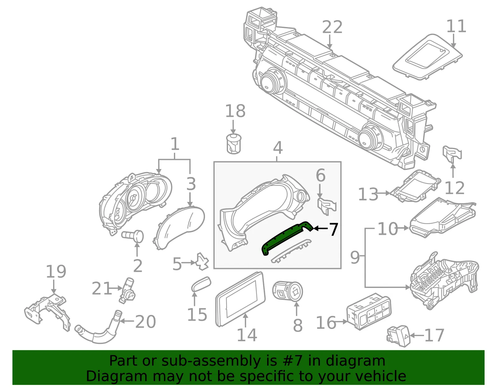 Instrument Cluster Visor - Mazda (tk4855182b) - view 2