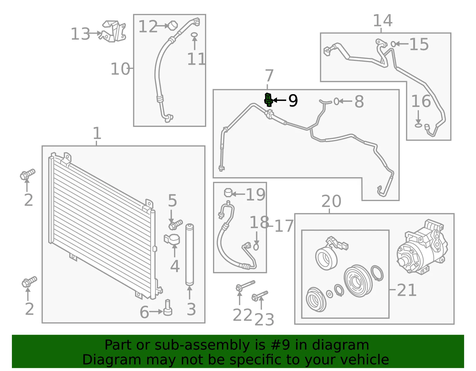 Pressure Sensor - Mazda (tk48614f1) - view 2