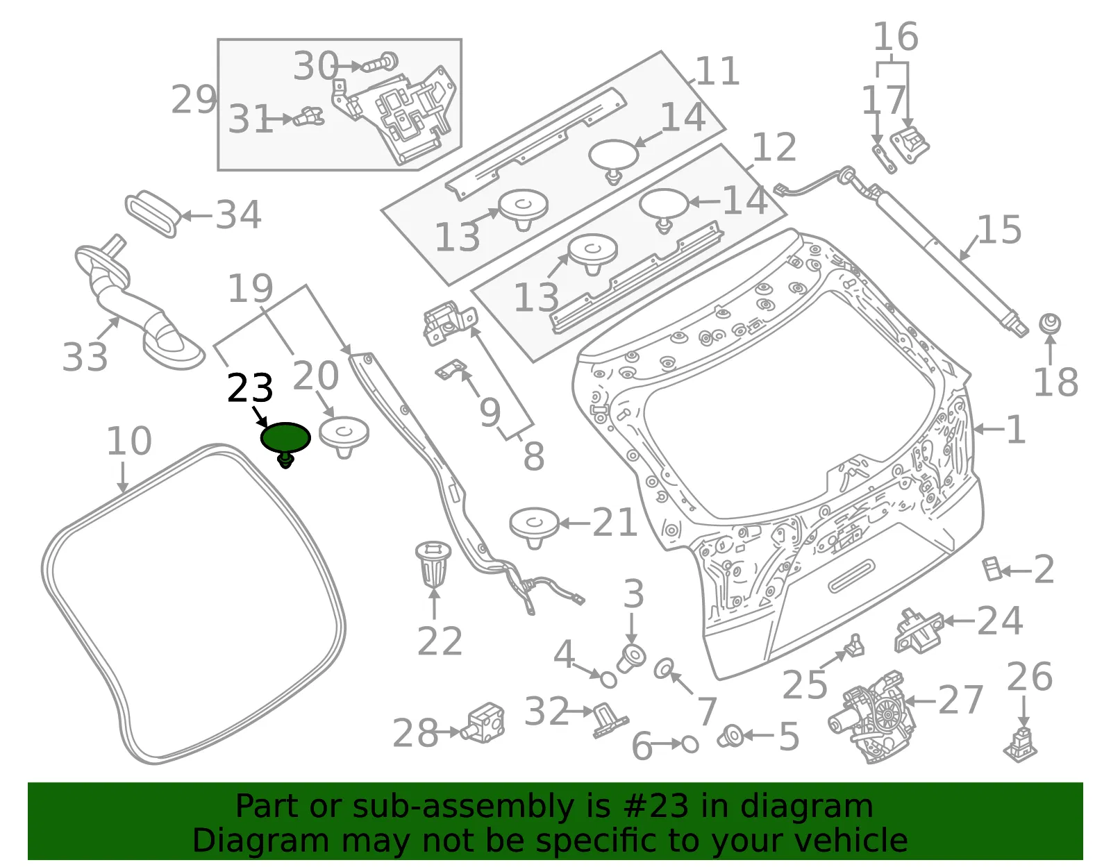 Lift-Gate Object Sensor Clip - Mazda (tk4968865) - view 2