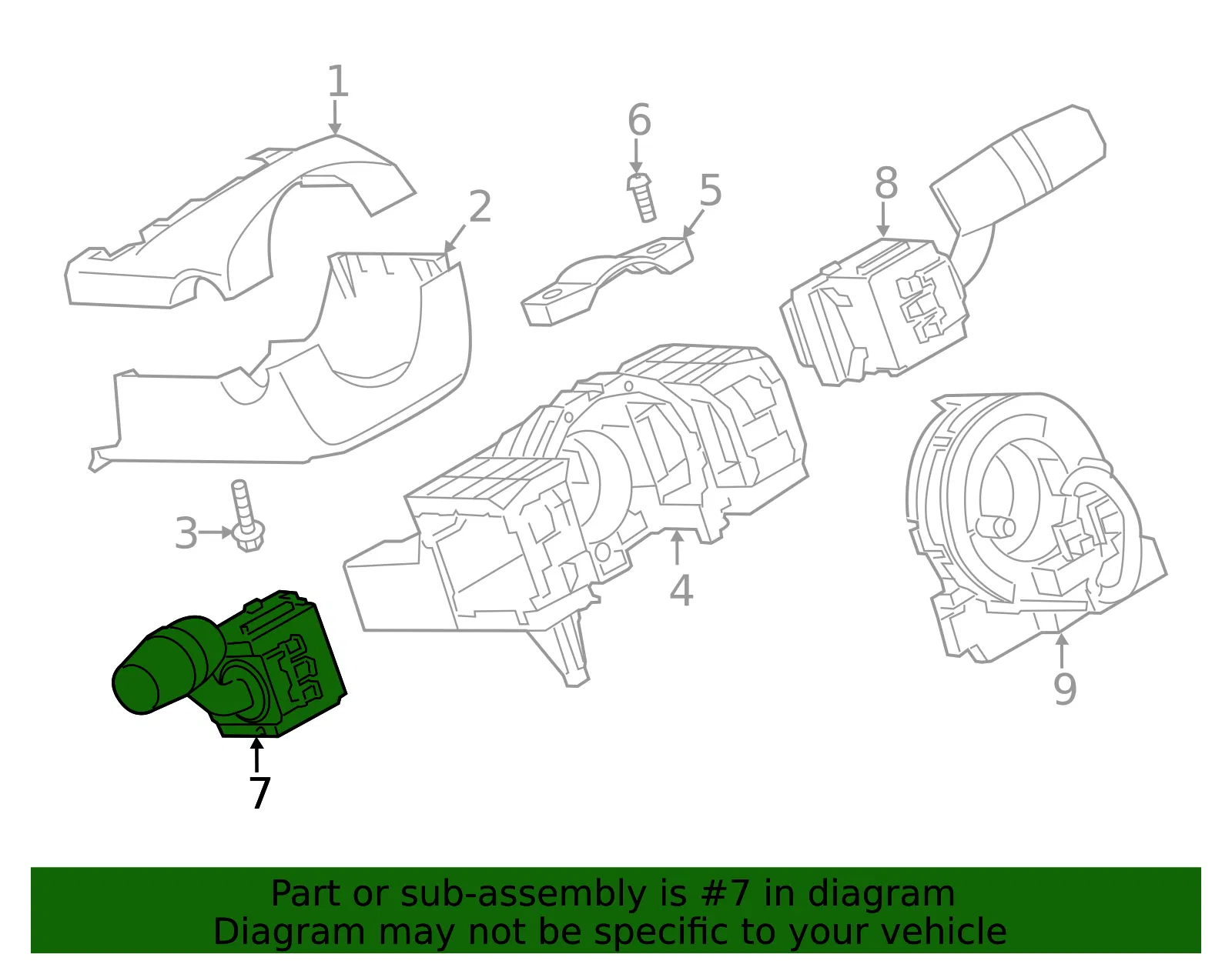 Multi-Function Switch - Mazda (tk5066122a) - view 2