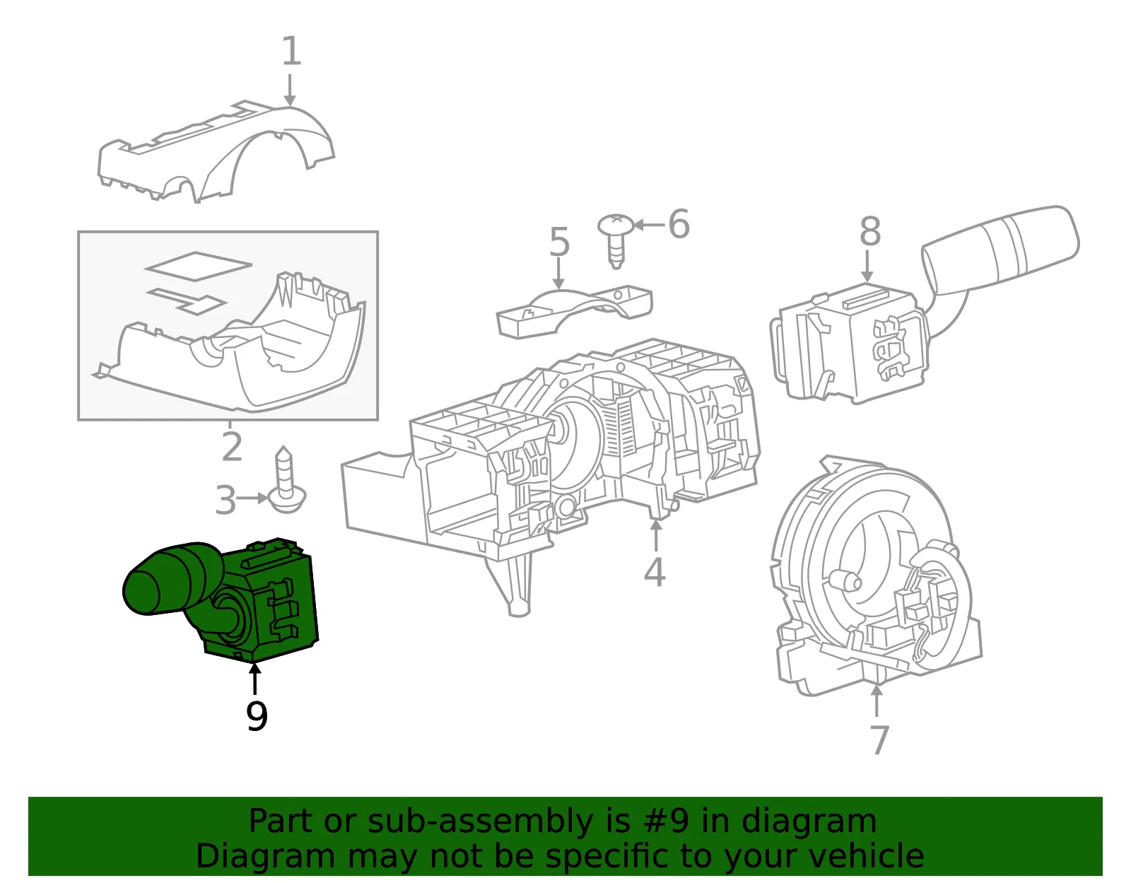 Fog Light Switch W/ Auto Headlights - Mazda (tk5166122a) - view 3