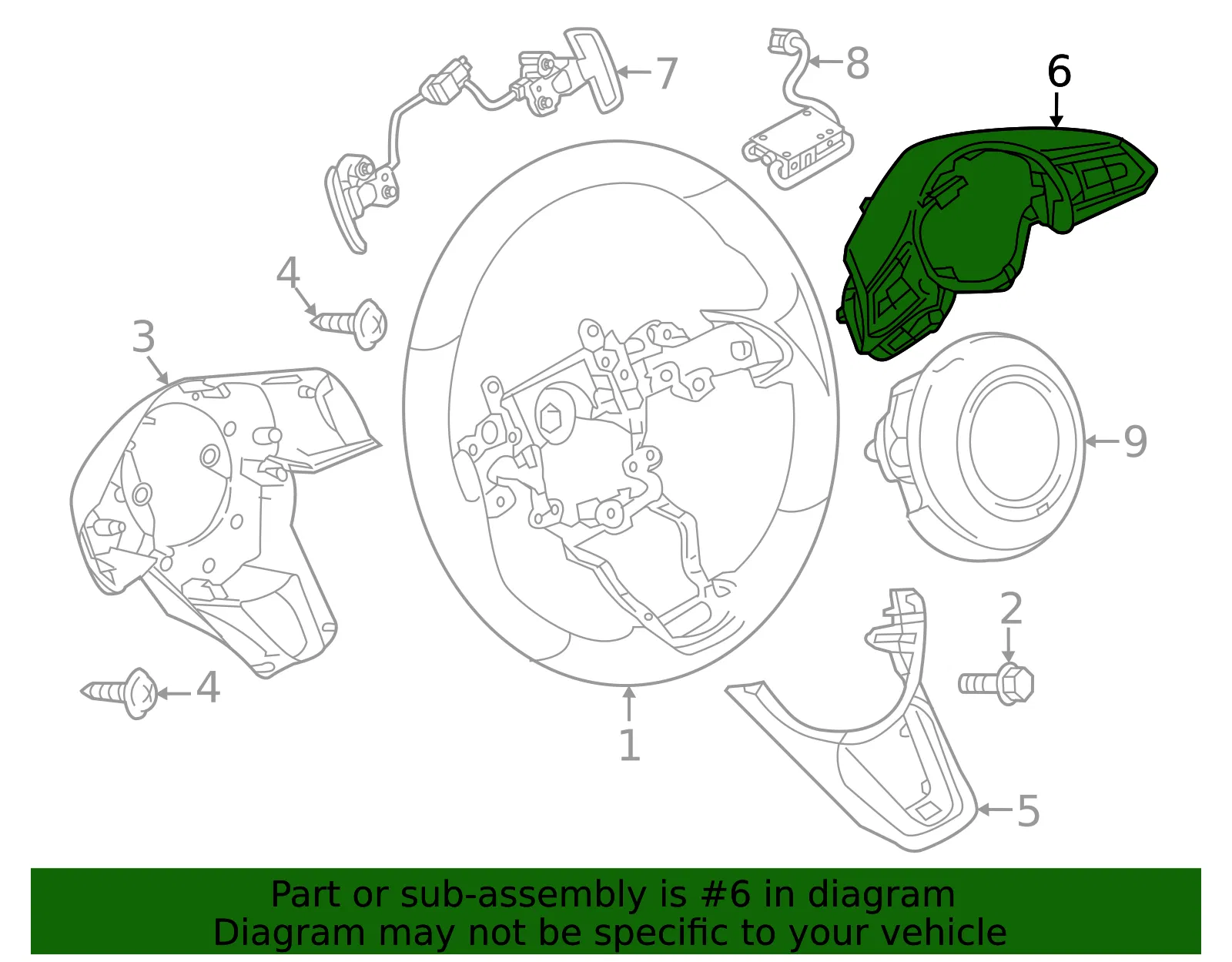 Cruise Control Switch - Mazda (tk79664m0b) - view 2