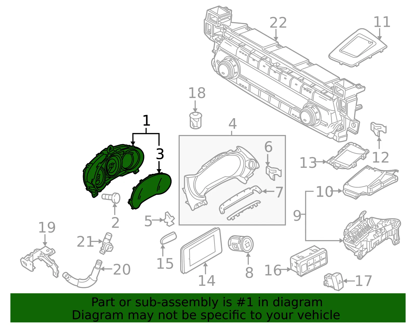 Cluster Assembly - Mazda (tk8055430e) - view 2