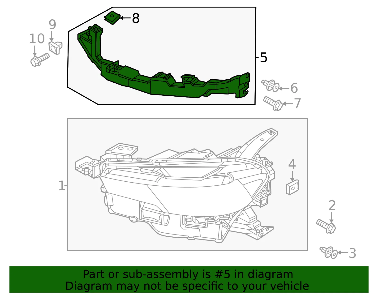 Headlight Bracket - Mazda (va4050160a) - view 2