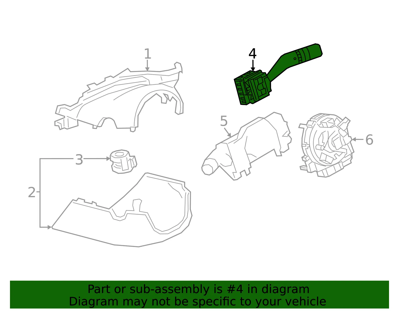 Wiper Switch - Mazda (va5466128) - view 2