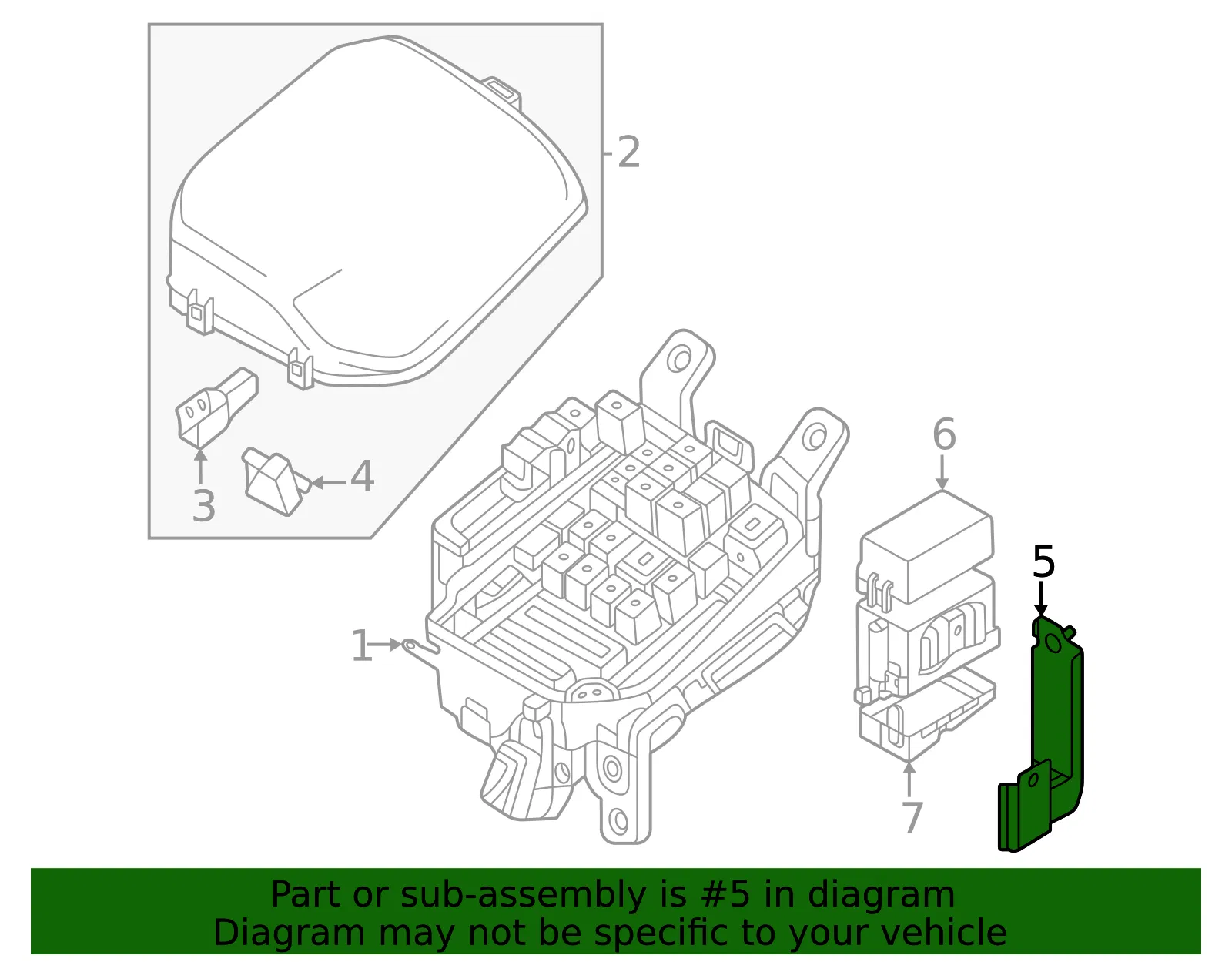 Relay Box Bracket - Mazda (va5867b1x) - view 2
