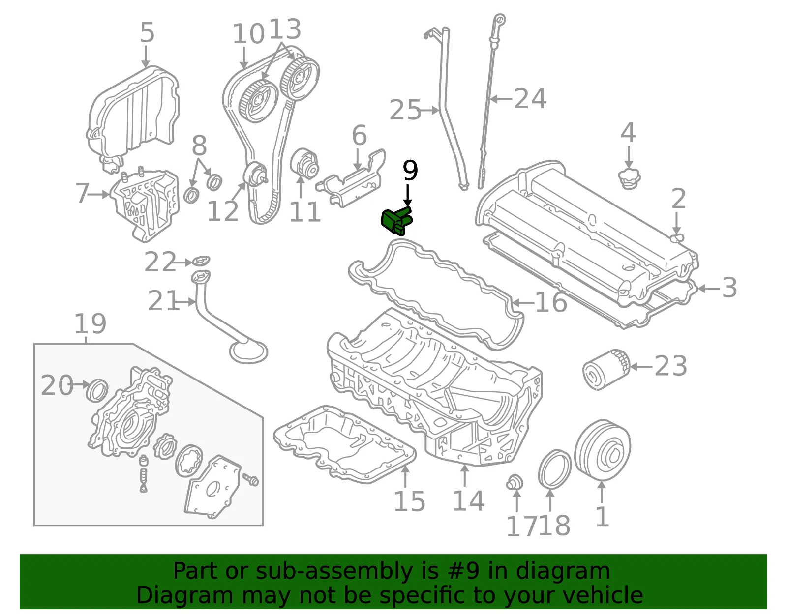 Engine Crankshaft Position Sensor - Mazda (yf0918221a) - view 2