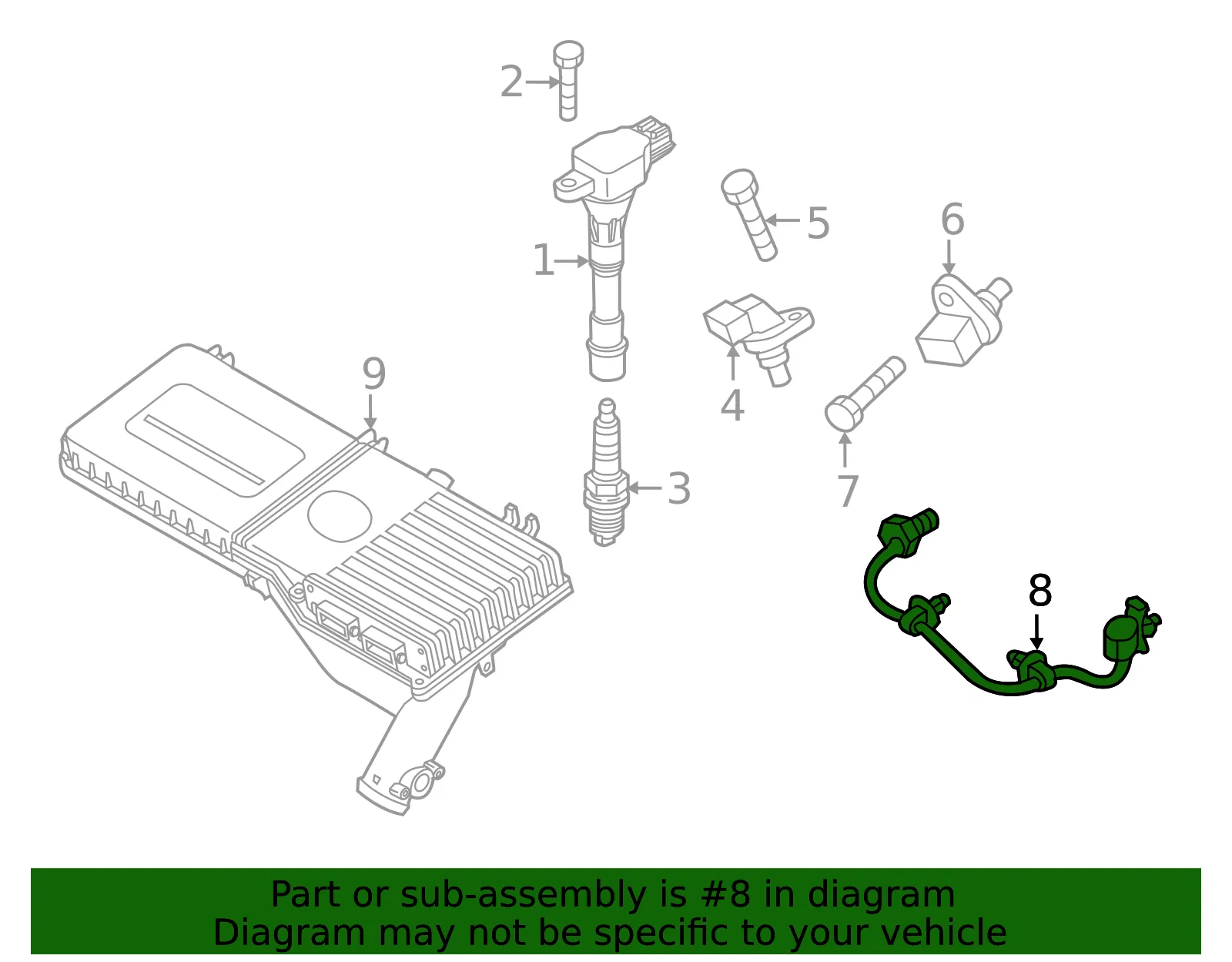 Knock Sensor - Mazda (zj0118921) - view 2