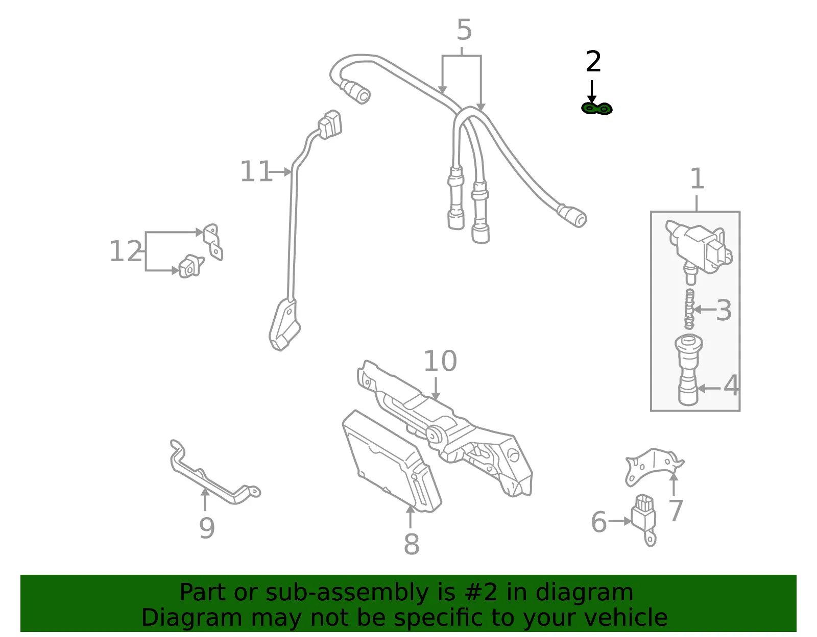 Ignition Coil Mounting Bracket - Mazda (zl0118106a) - view 2