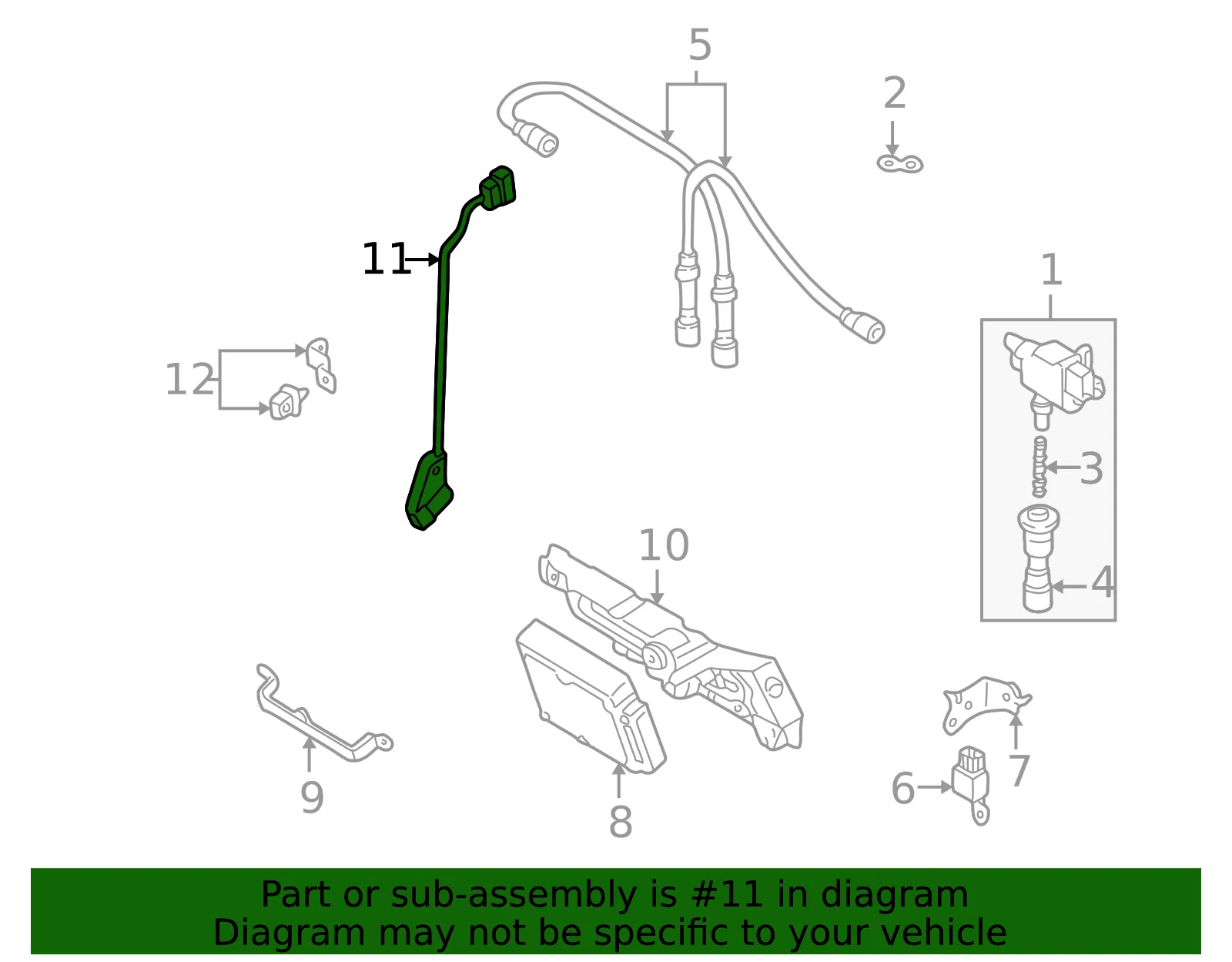 Crankshaft Position Sensor - Mazda (zm0118221b) - view 2