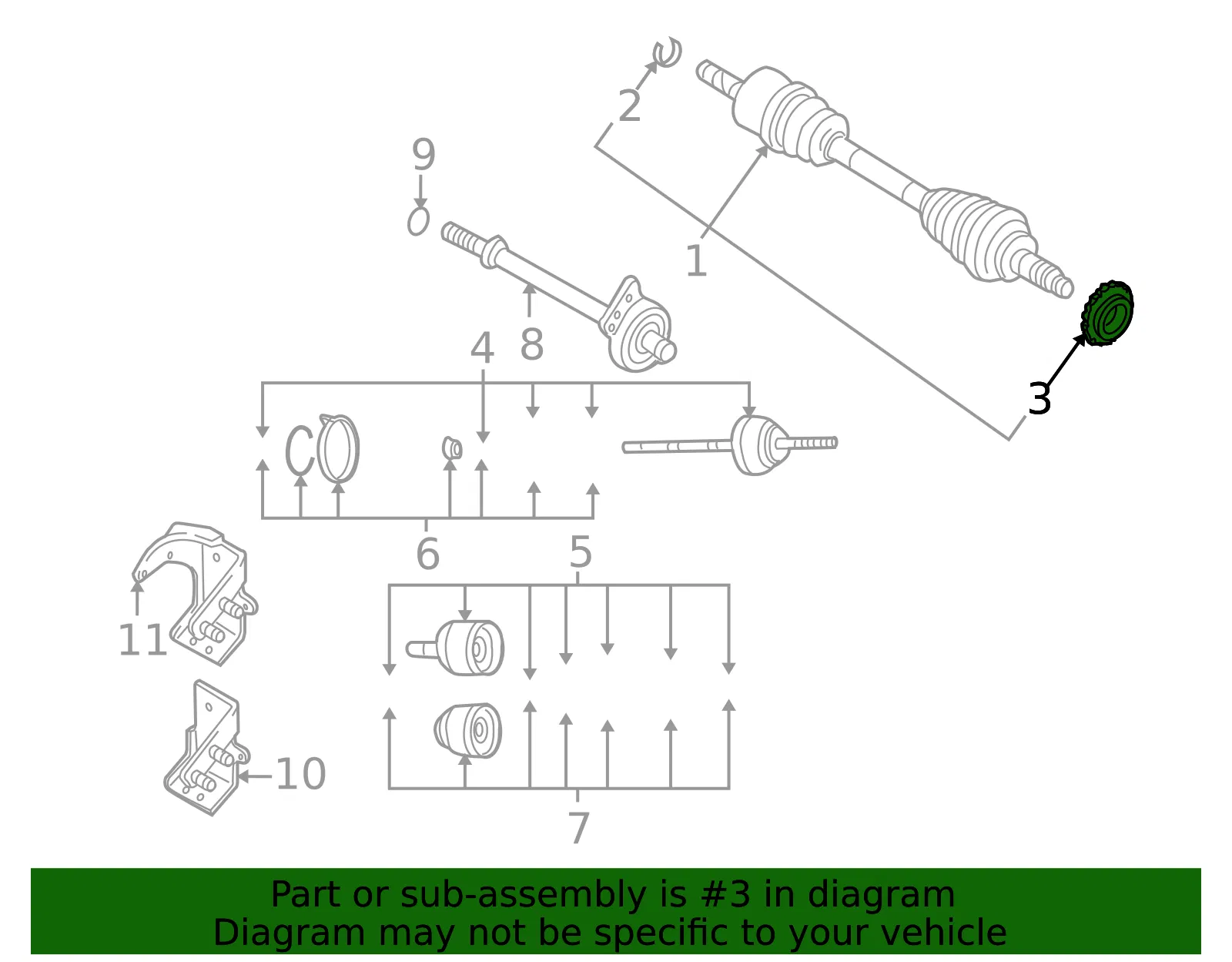 ABS Wheel Speed Sensor Tone Ring - Mazda (zzc033471a) - view 2