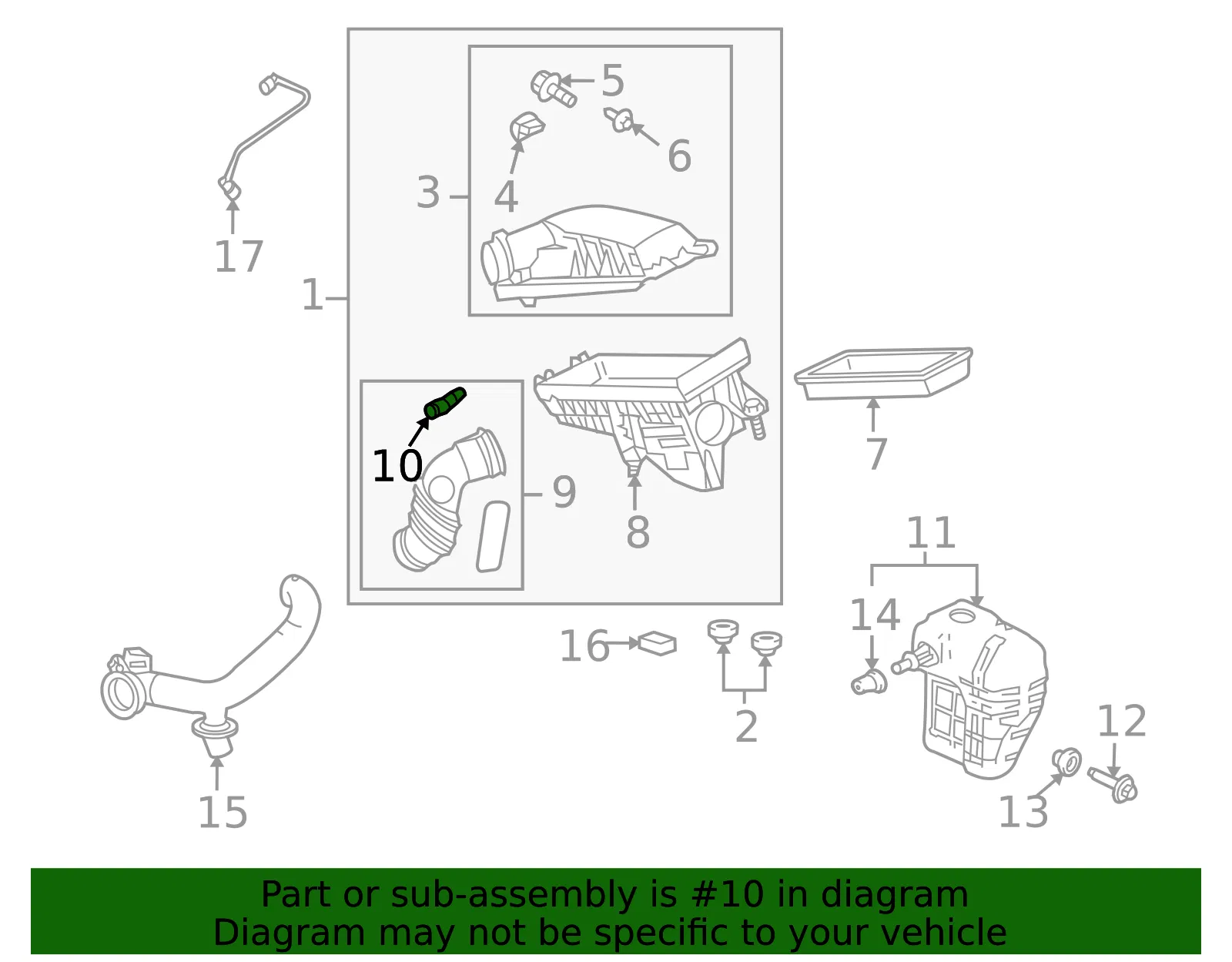 Air Inlet Pipe Connector - Mazda (zzc413103) - view 2