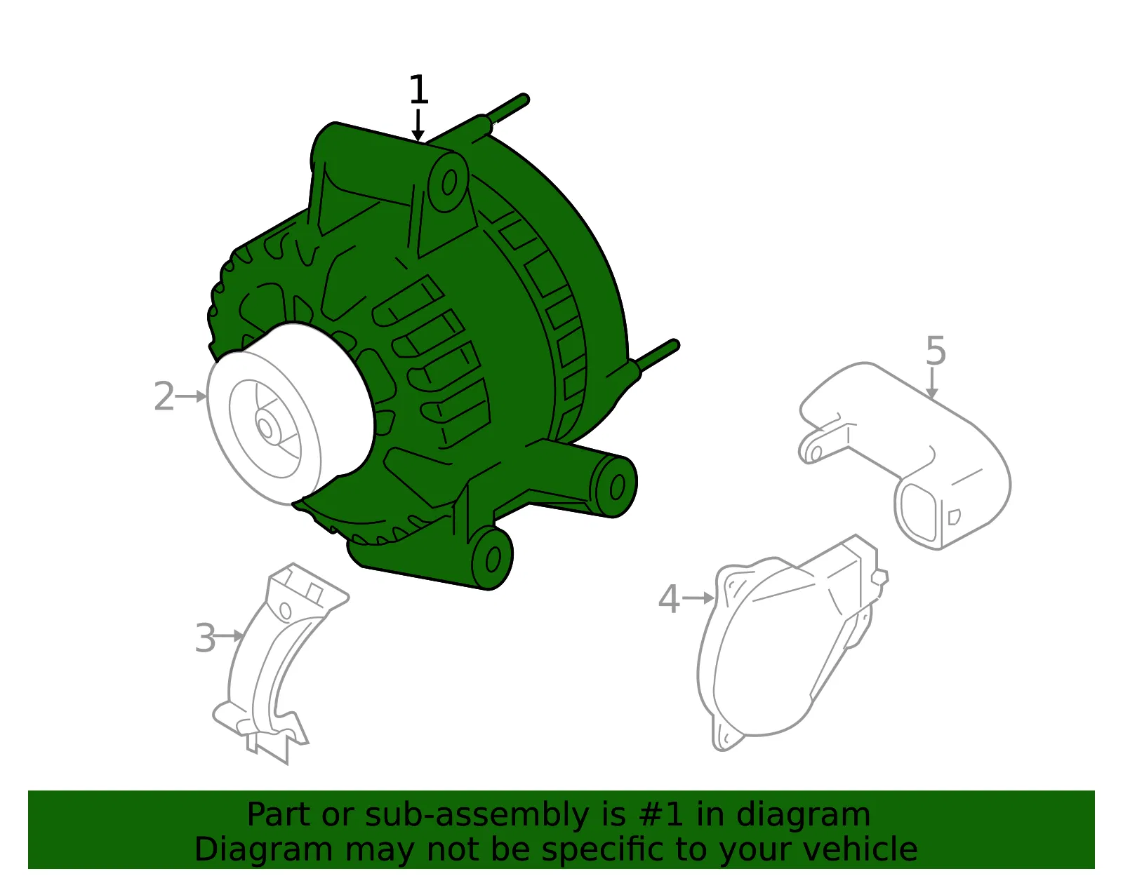 Alternator - Mazda (zzc518300b) - view 2