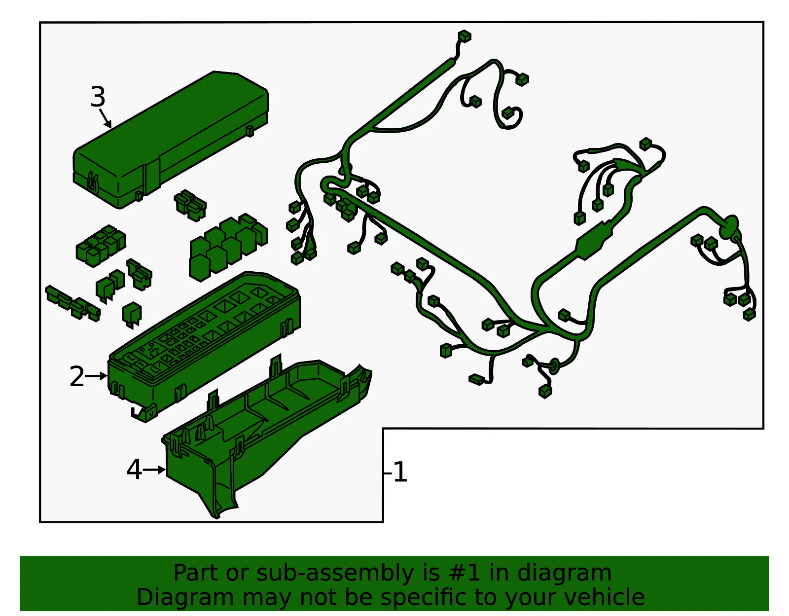 Engine Wiring Harness - Mazda (zzc667010) - view 2