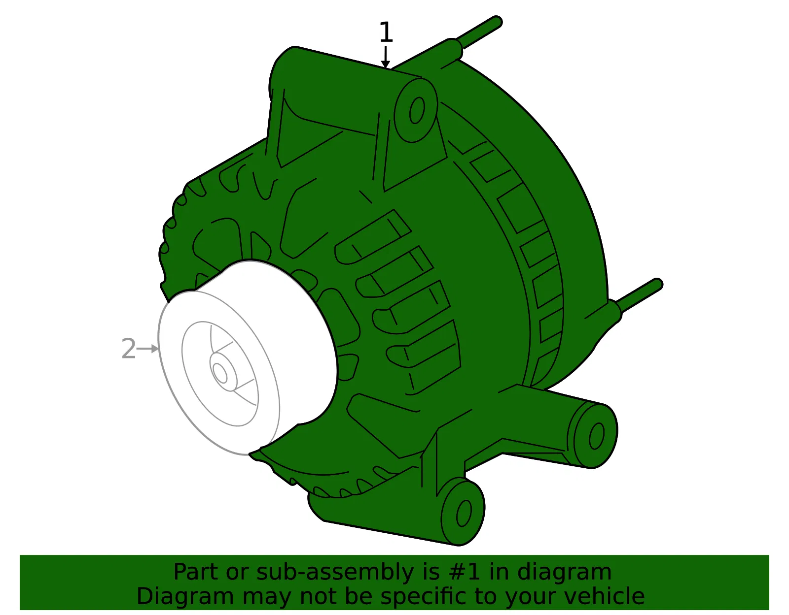 Alternator - Mazda (zzc818300) - view 2