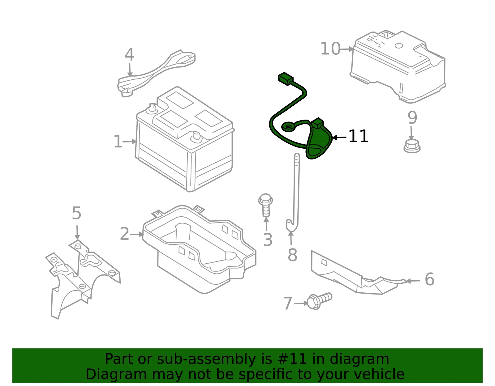 Battery Cable - Mazda (zzca67260) - view 2