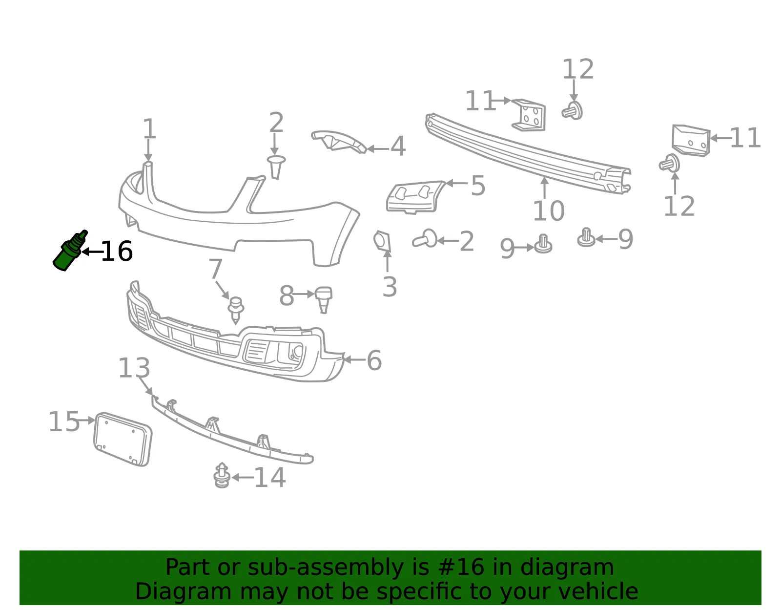 Ambient Temp Sensor - Mazda (zzd061764) - view 2