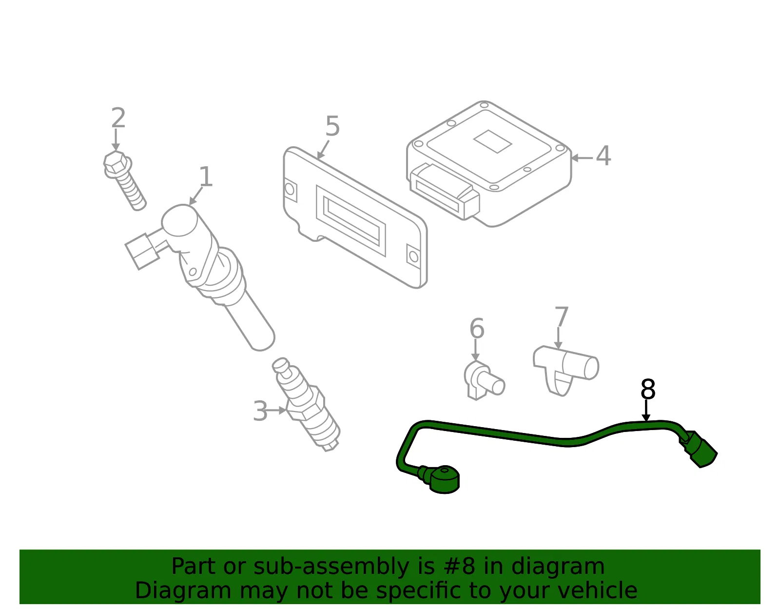 Ignition Knock (Detonation) Sensor - Mazda (zzda18920) - view 2