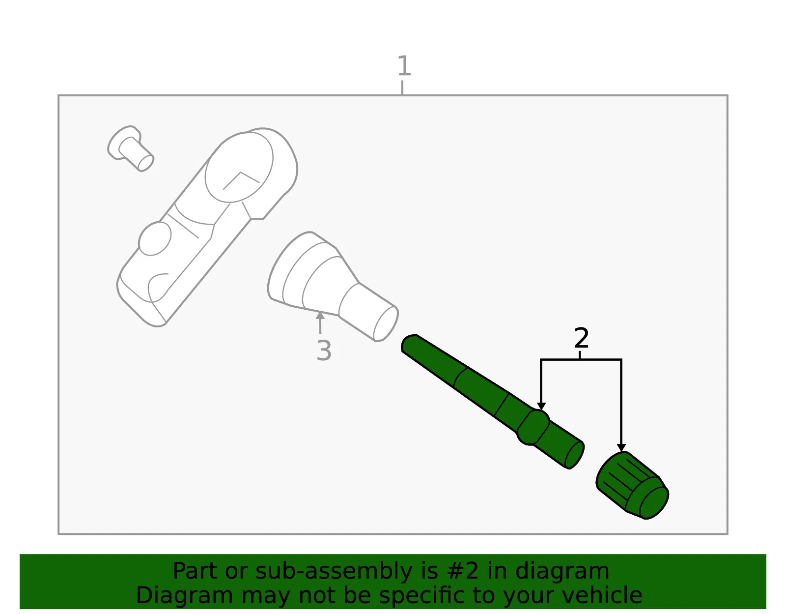 TPMS Sensor Nut - Mazda (zzda37141) - view 2