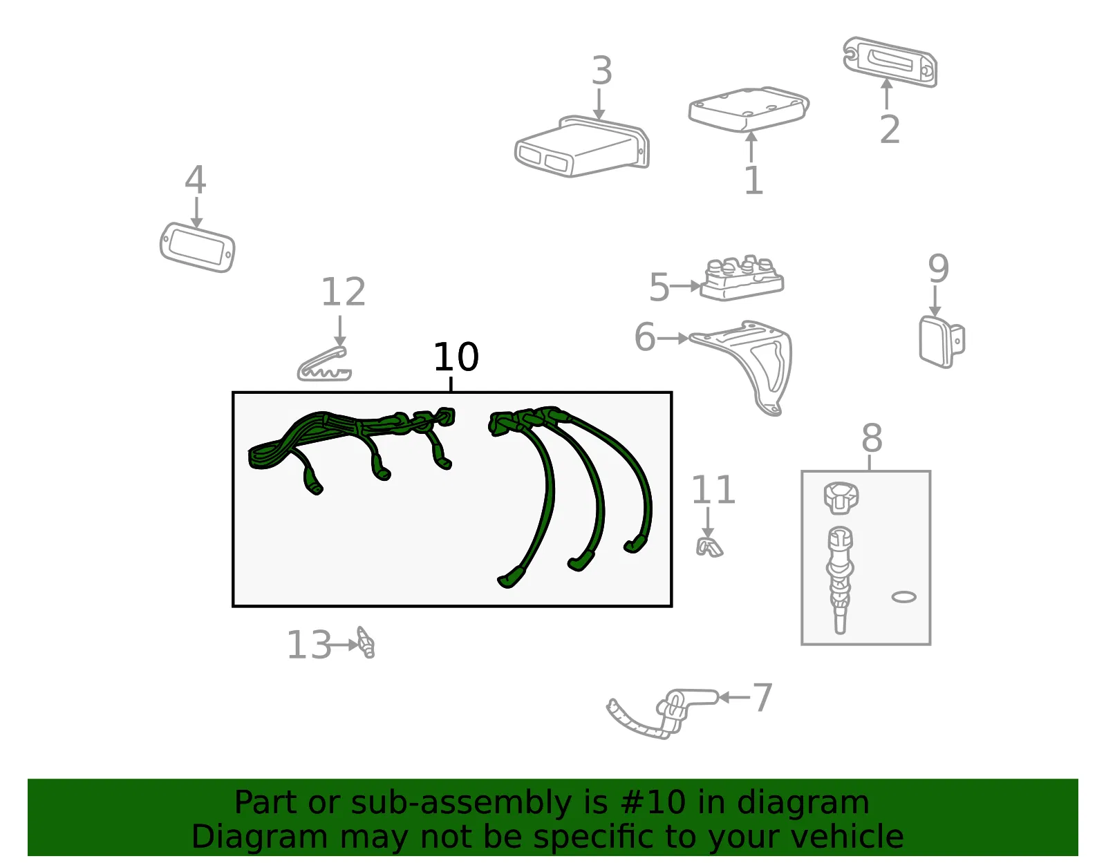Spark Plug Wire Set - Mazda (zzl018140) - view 2
