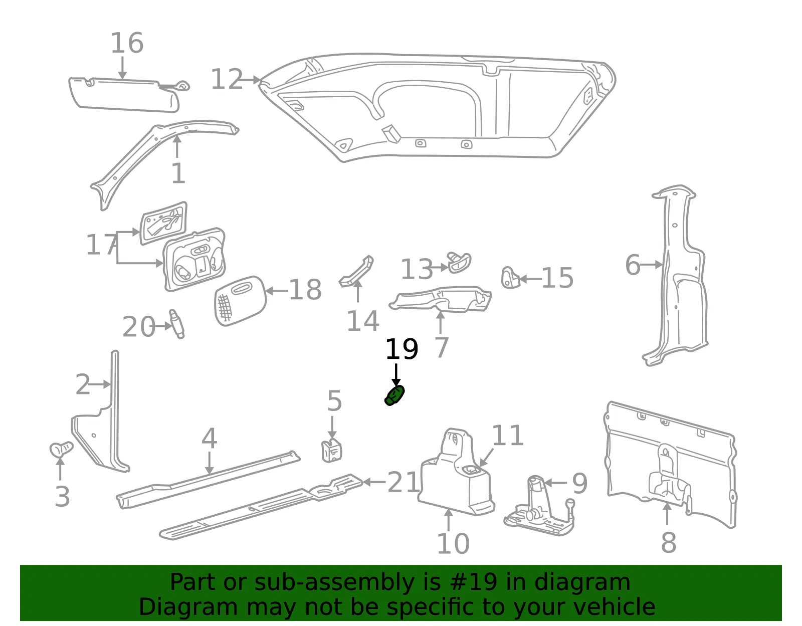 Map Light Bulb - Mazda (zzm255431) - view 2