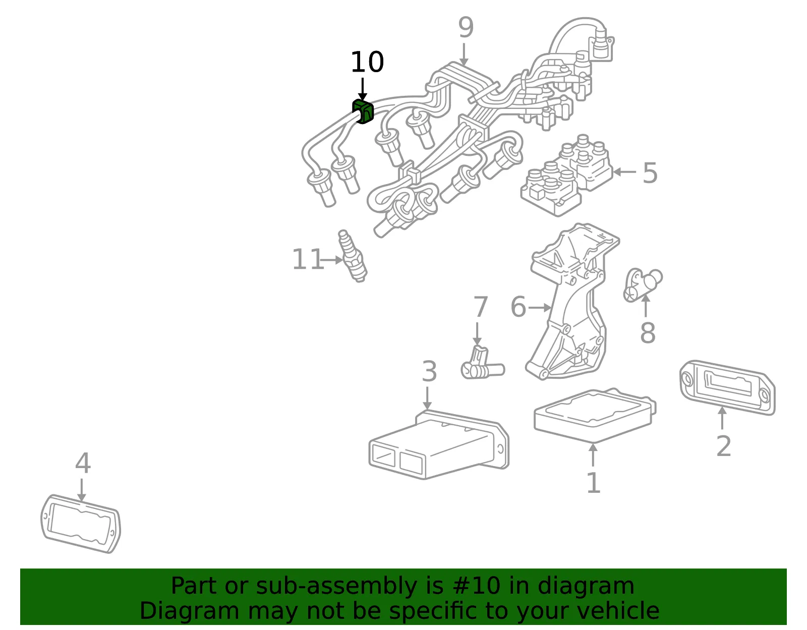 Spark Plug Wire Holder - Mazda (zzn018141) - view 2