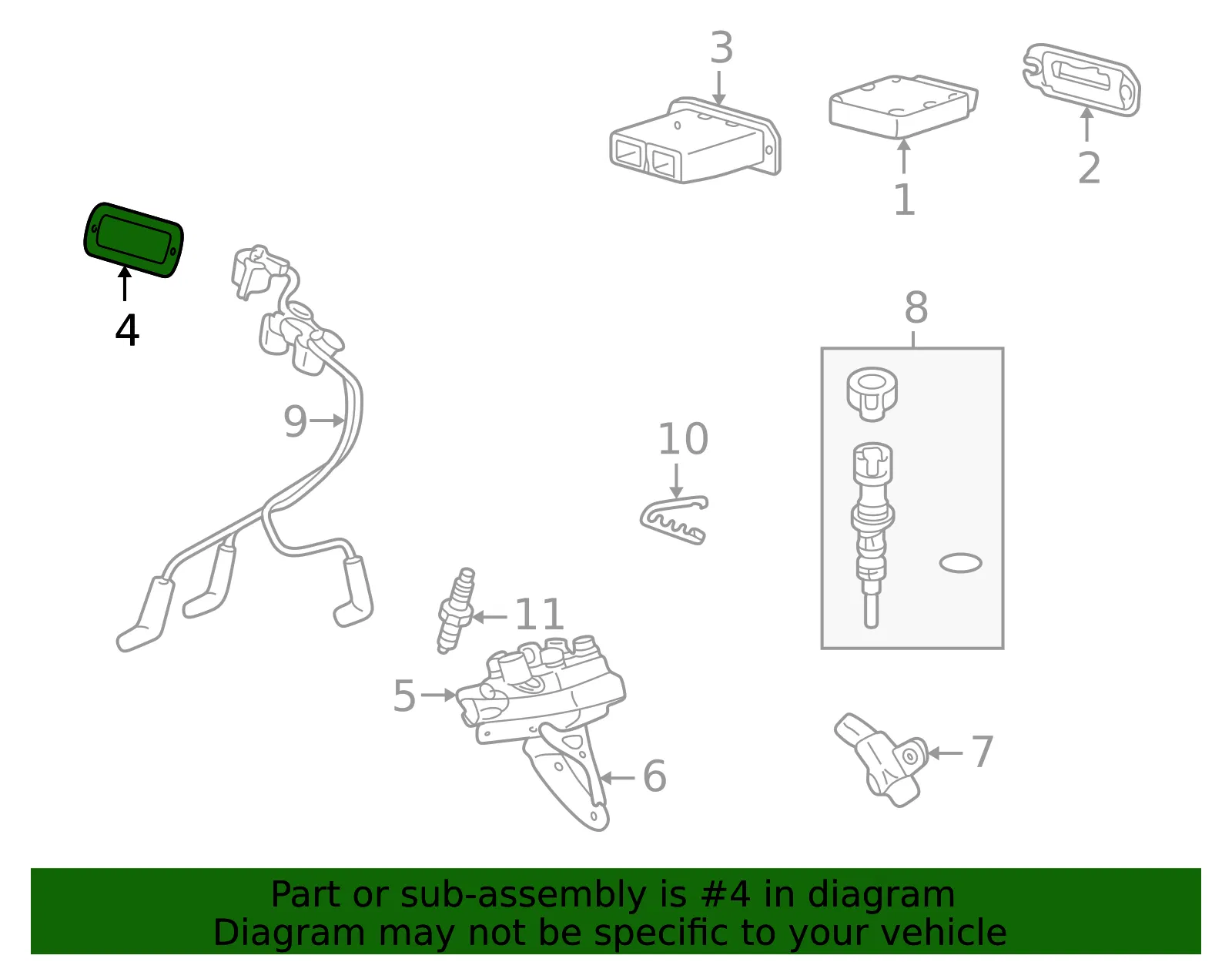 Engine Control Module (ECM) Seal - Mazda (zzp061875) - view 2