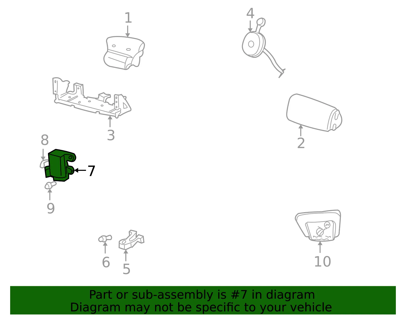 Air Bag Control Module - Mazda (zzp1677f0) - view 2