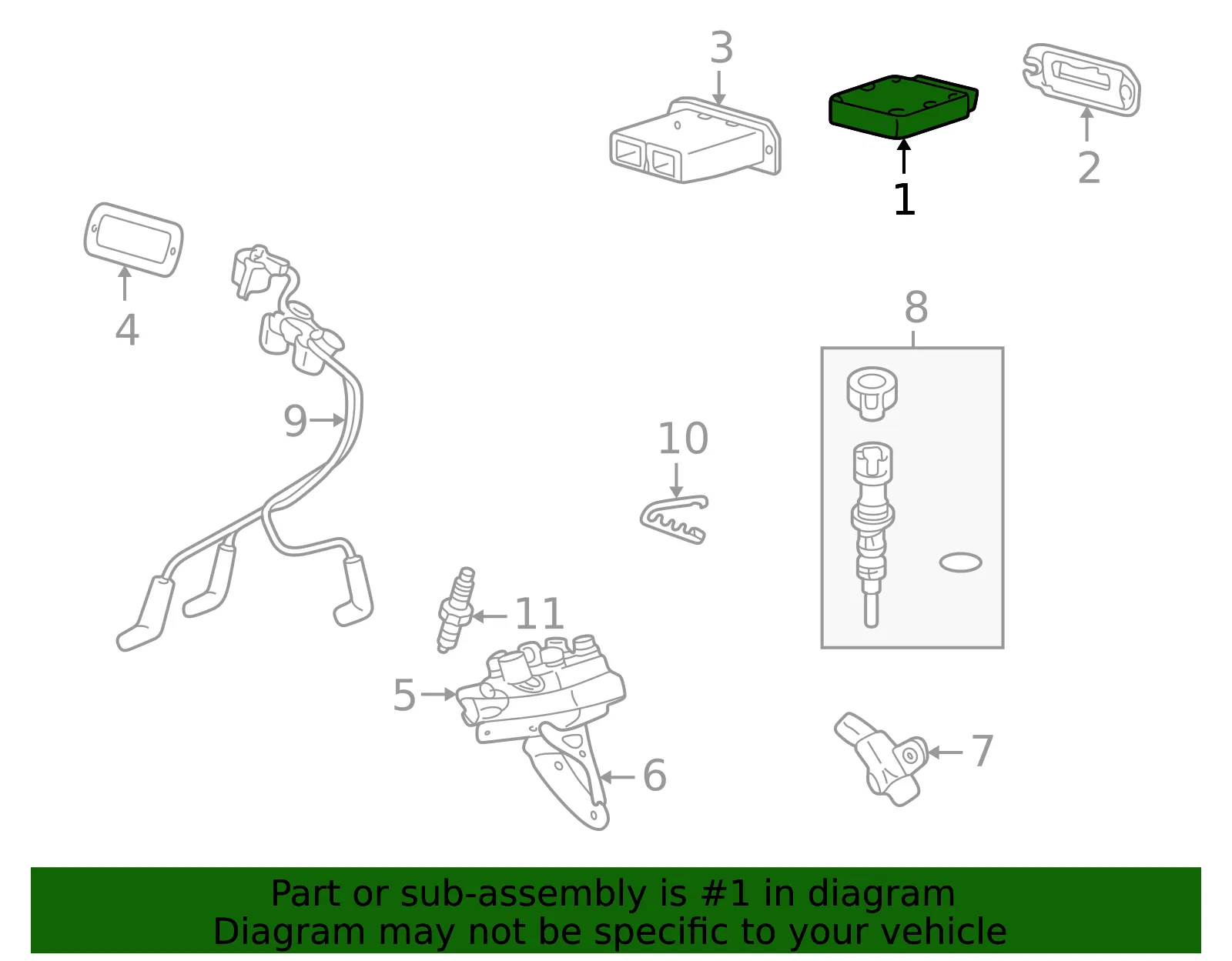 Engine Control Module (ECM) - Mazda (zzs718881c) - view 2